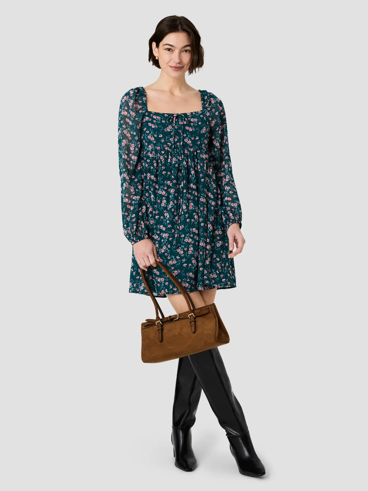 Marina Lucia Fleur Long Sleeve Mini Dress by French Connection