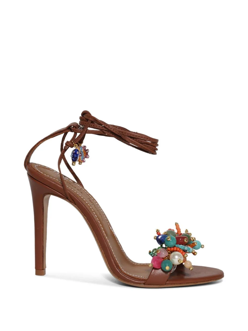 Oceanide Hearls Beaded-Tie Sandals by Alameda Turquesa