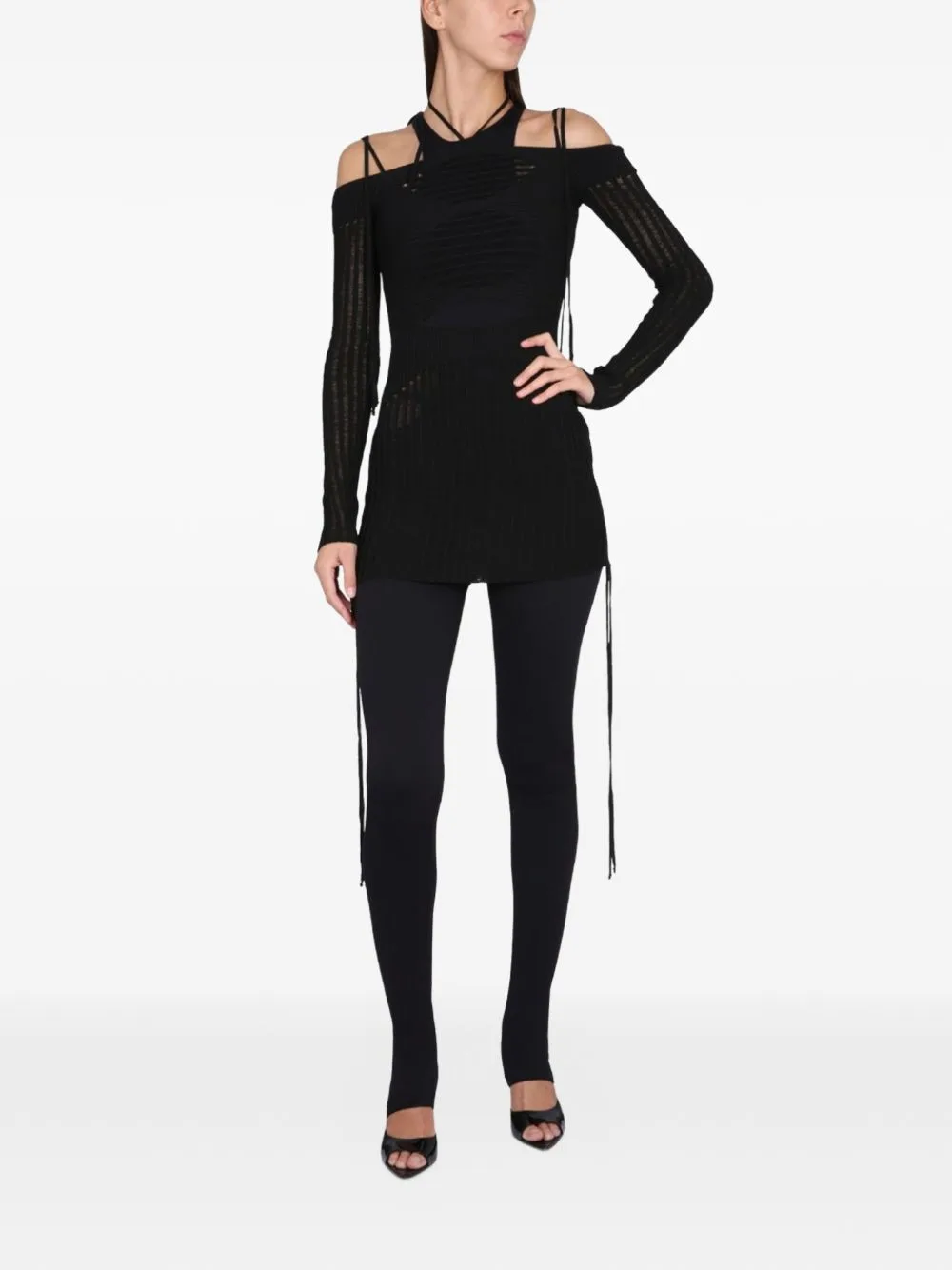 Cutout Long-Sleeve Mini Dress by ANDREĀDAMO