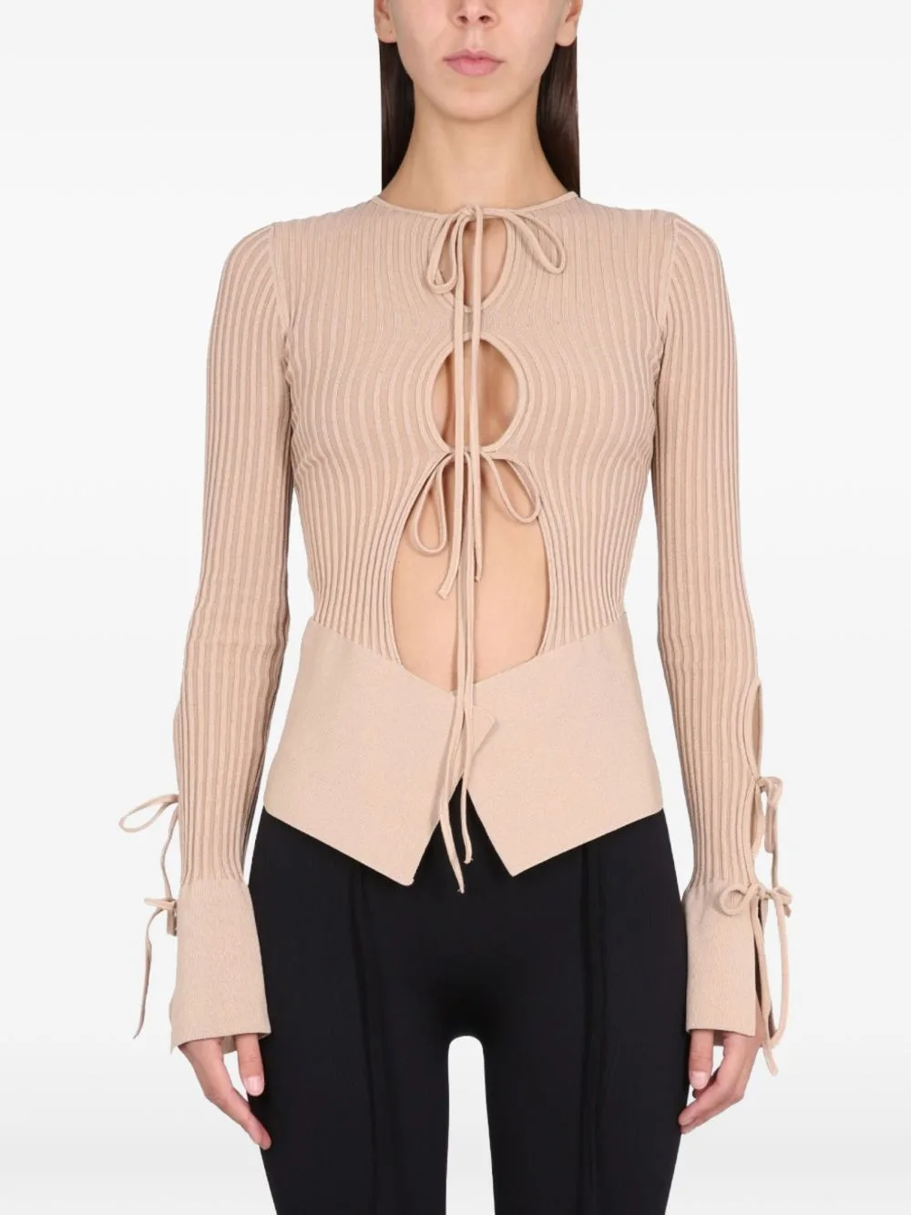 Tie-Front Cardigan by ANDREĀDAMO