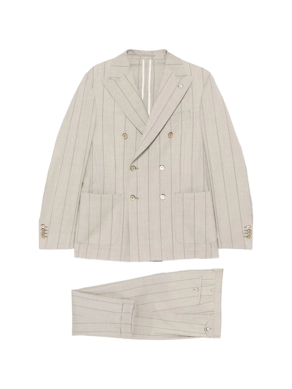 Pinstripe Double-Breasted Suit by LUIGI BIANCHI MANTOVA