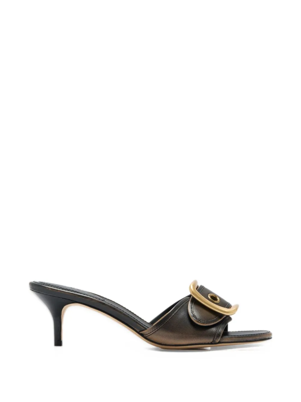 Buckle-Detail Leather Sandals by Coach