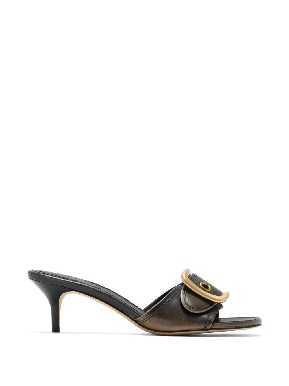 Buckle-Detail Leather Sandals by Coach