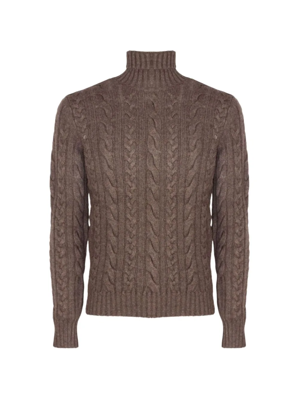 Cable-Knit Turtleneck Sweater by Fedeli