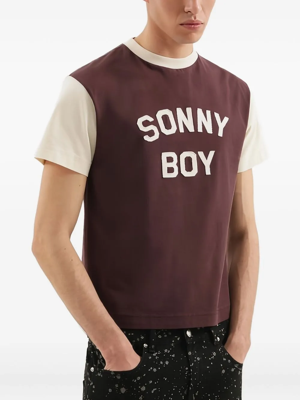 Text-Print T-Shirt by 1989 STUDIO
