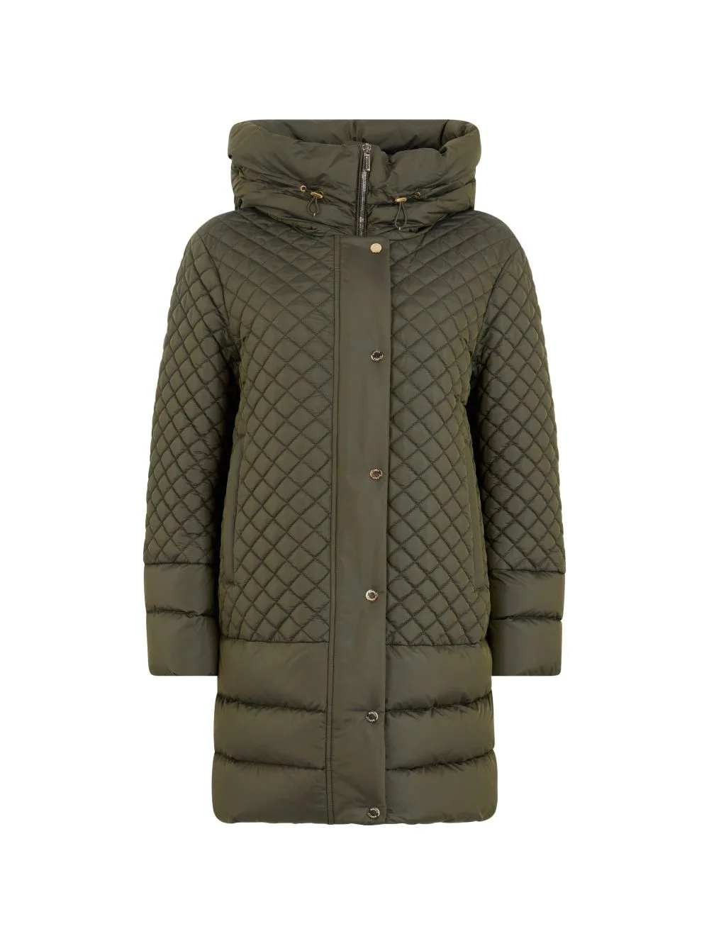 Leonie-P Quilted-Down Single Breasted Coat by Moorer