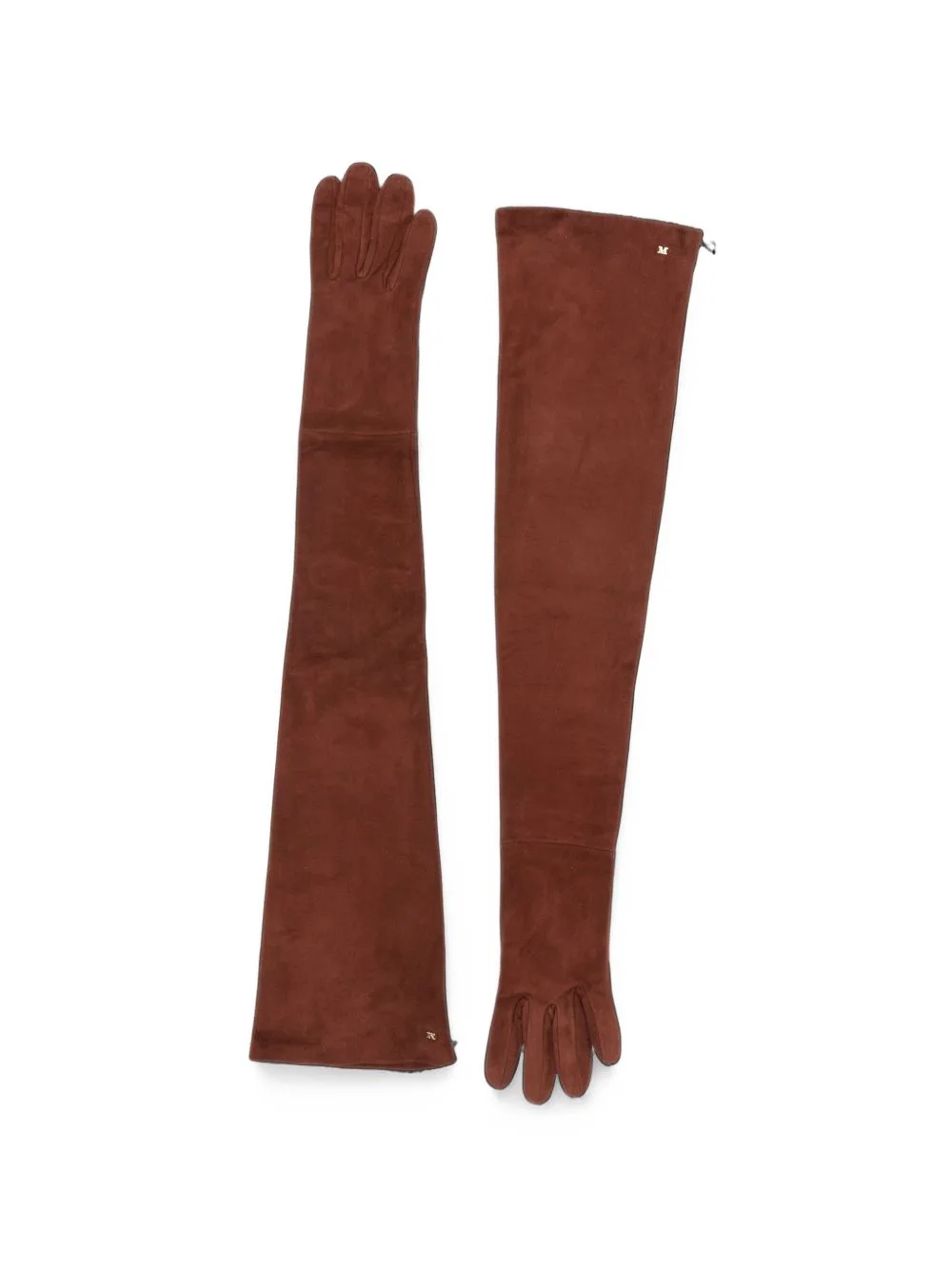 Logo-Plaque Long Gloves by Max Mara
