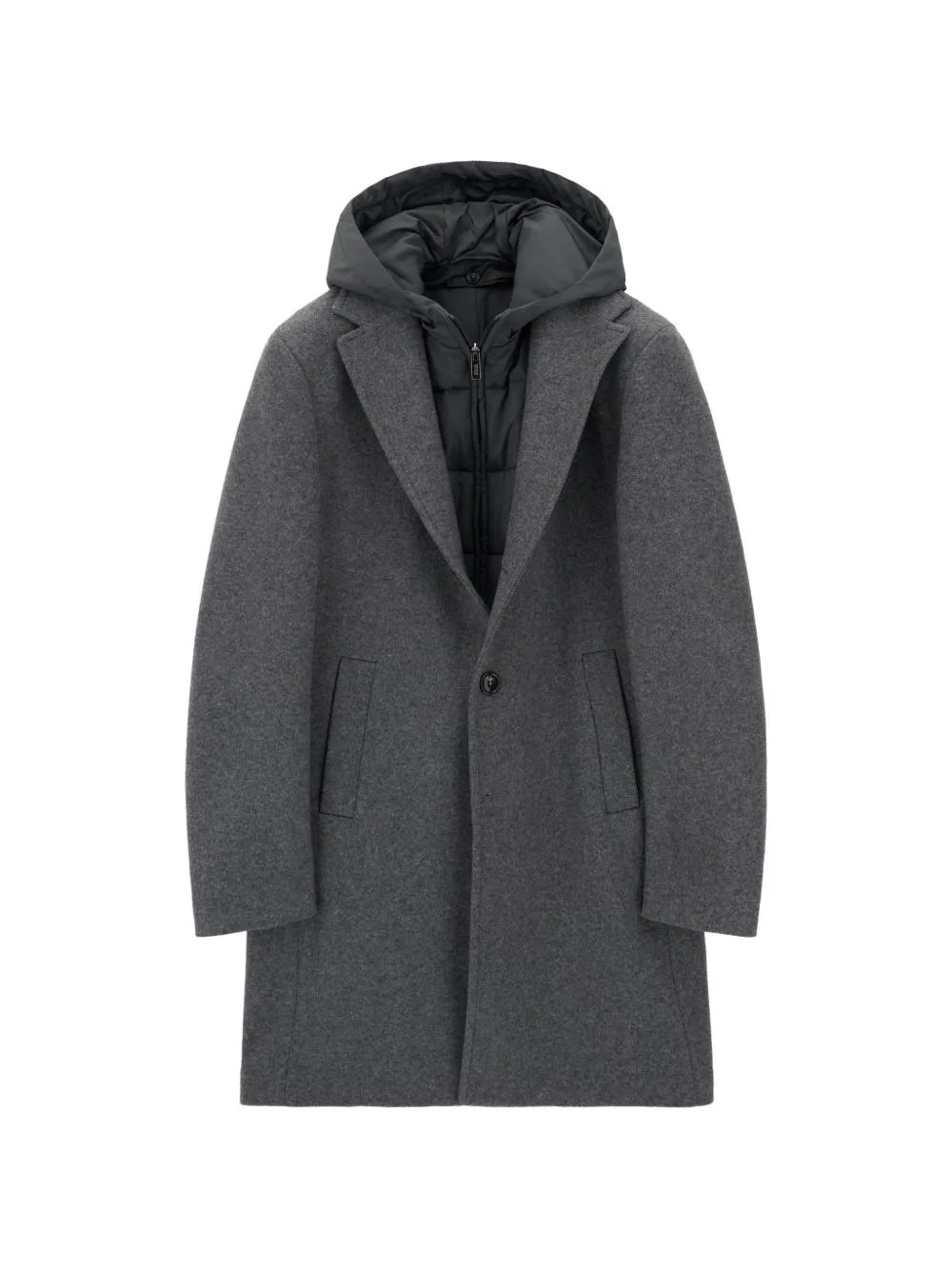 Coat in Wool-Blend Jersey by Boggi Milano