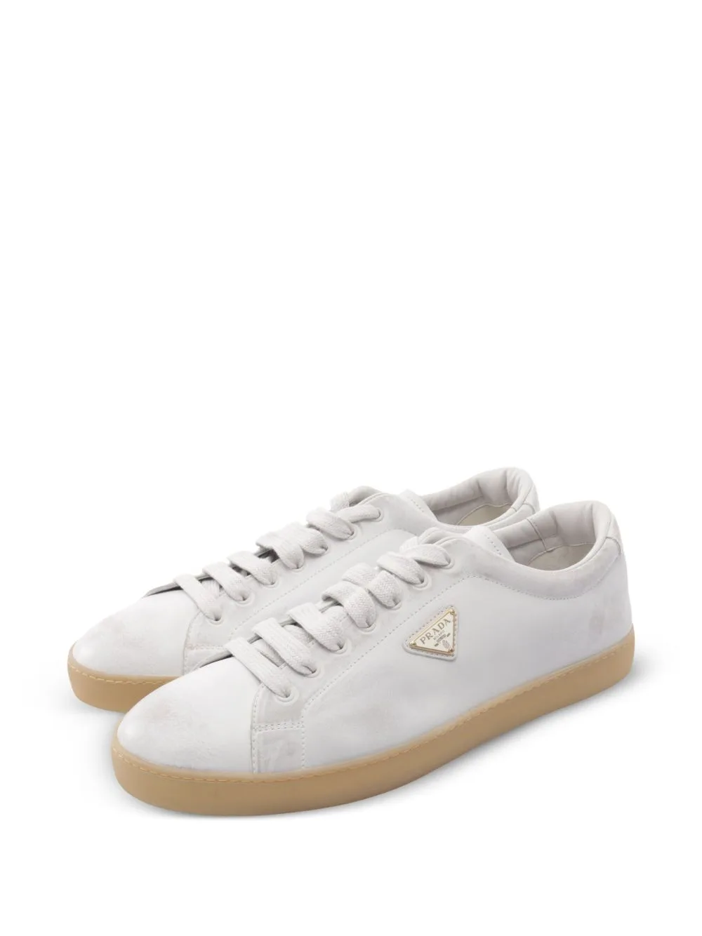 2010s Triangle Logo Sneakers by Prada Pre-Owned