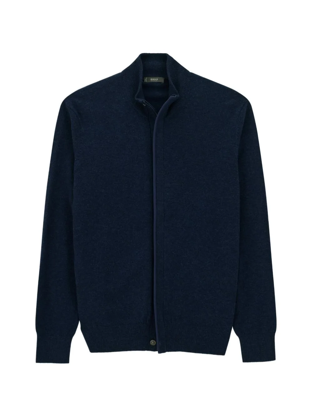 Full-Zip Turtleneck in Melange Cashmere-Wool by Boggi Milano