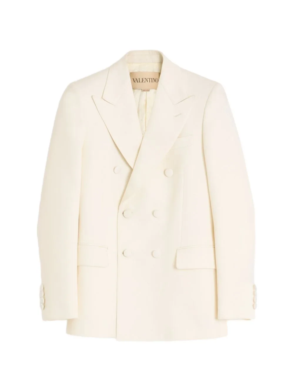 Double-Breasted Jacket in Wool Grisaille by Valentino Garavani