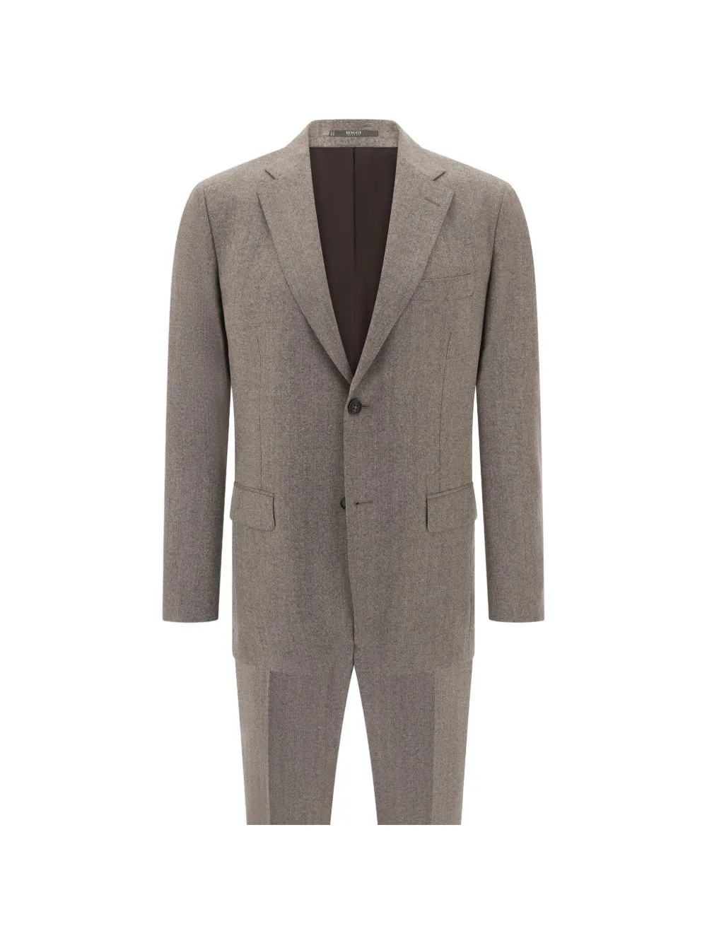 Herringbone Pure Wool Flannel Suit by Boggi Milano