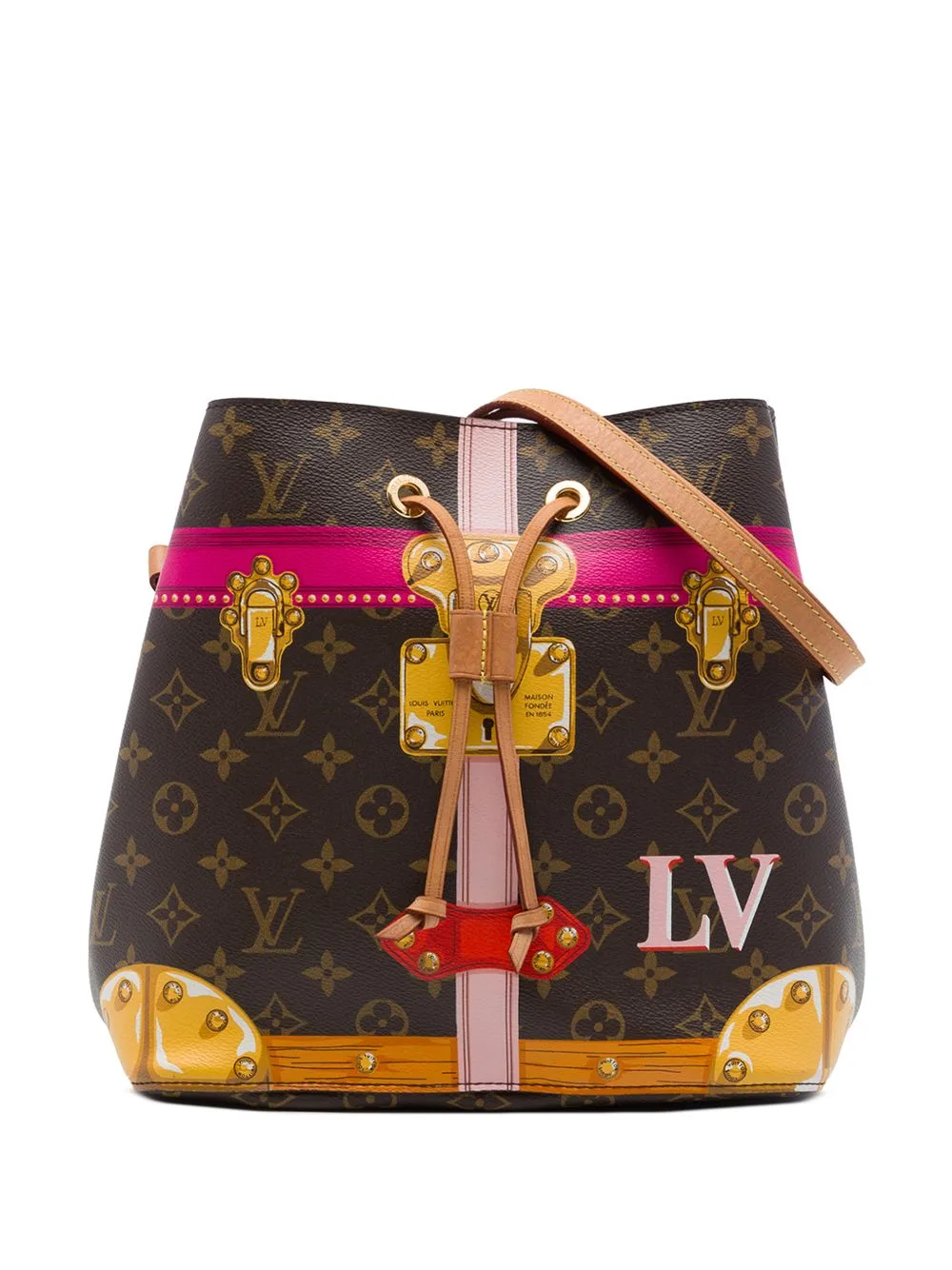 2018 Monogram Summer Trunks Neonoe Bucket Bag by Louis Vuitton Pre-Owned