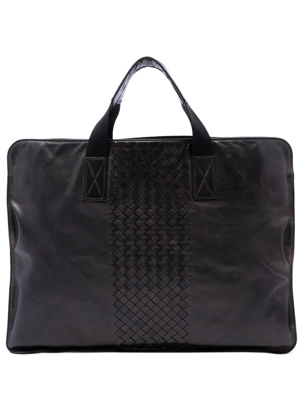 2012-2026 Intrecciato Trimmed Leather Soft Briefcase Business Bag by Bottega Veneta Pre-Owned