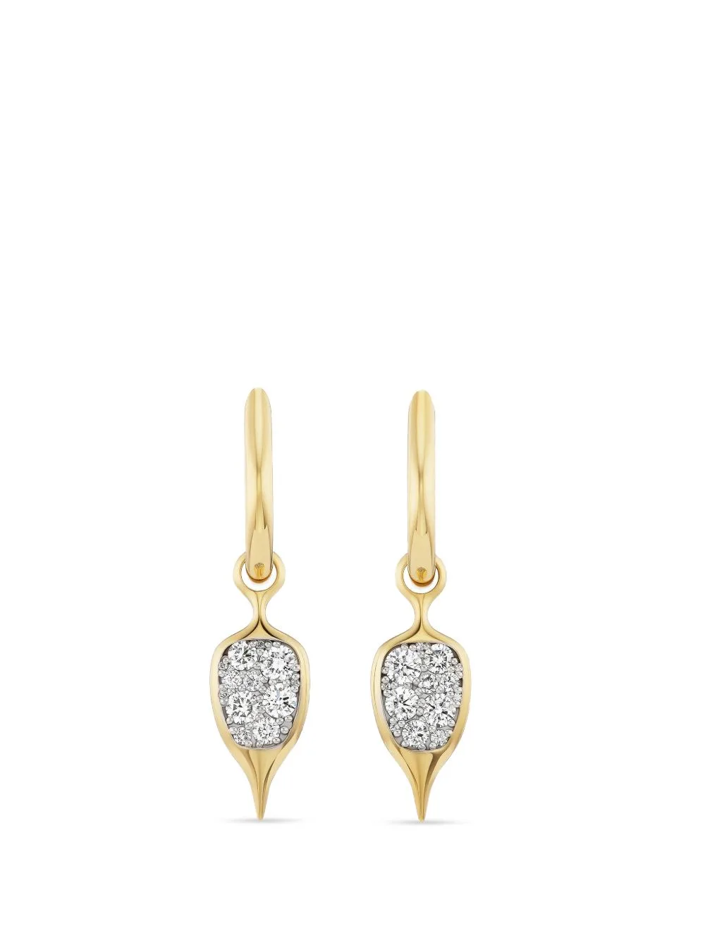 Thorn Carriage Diamond Huggie Earrings by Uniform Object