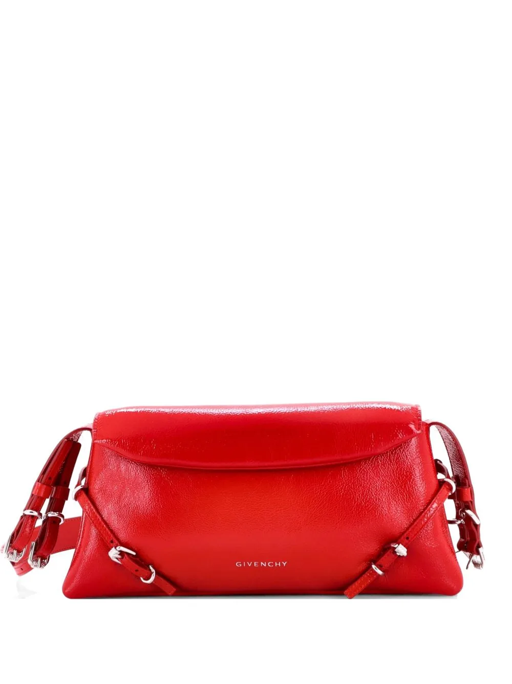 Voyou Flap Bag Patent Small Shoulder Bag by Givenchy Pre-Owned