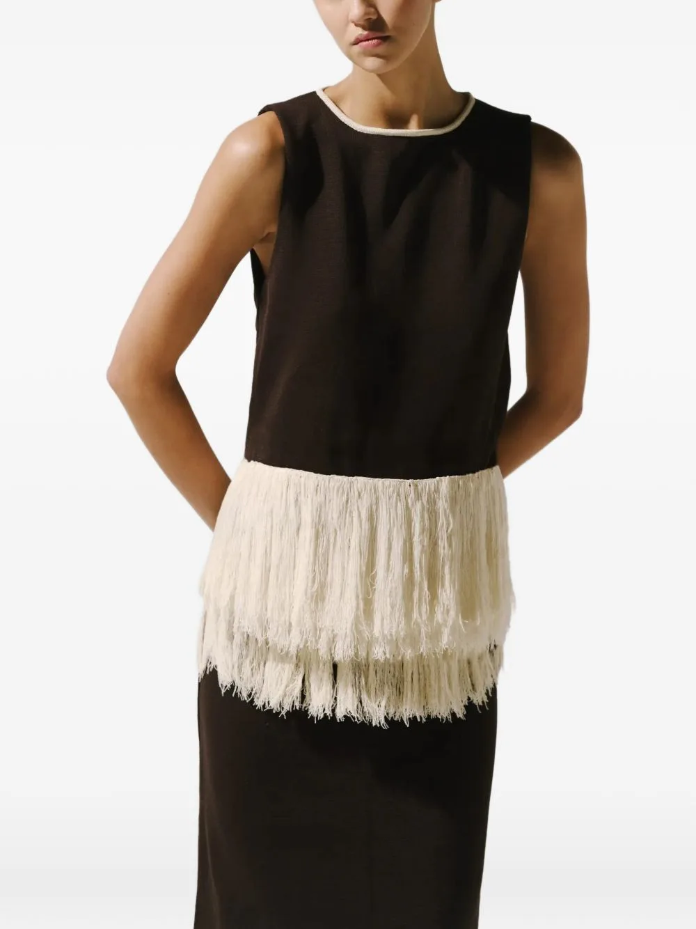 Jane Fringe-Detail Top by Baobab