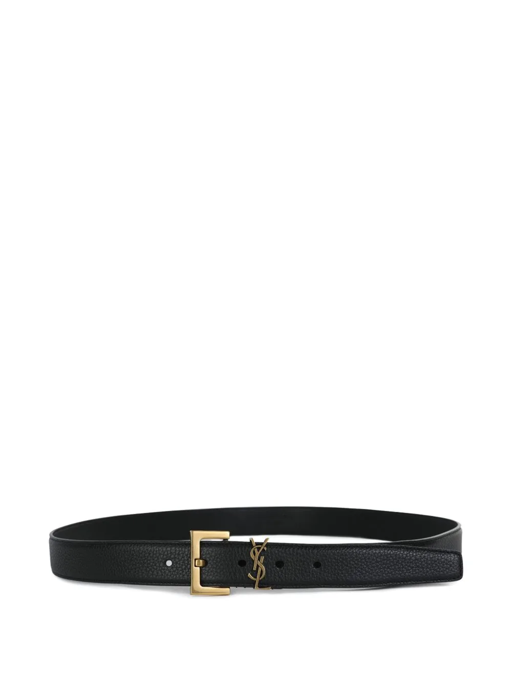 Cassandre Belt in Grained Leather by Saint Laurent