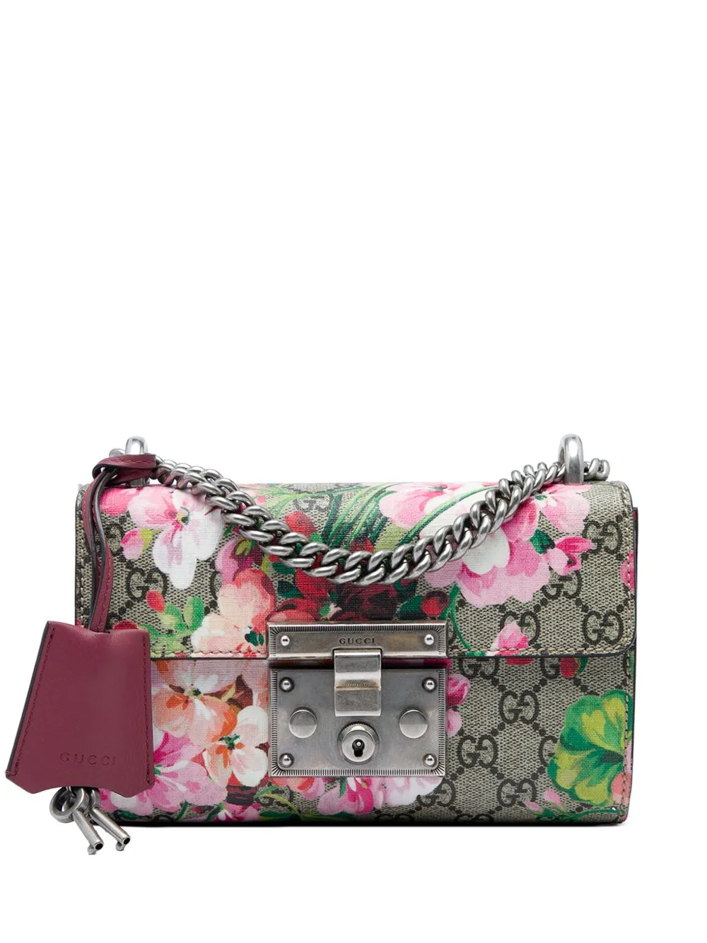 2016-2026 Small GG Supreme Blooms Padlock Crossbody Bag by Gucci Pre-Owned