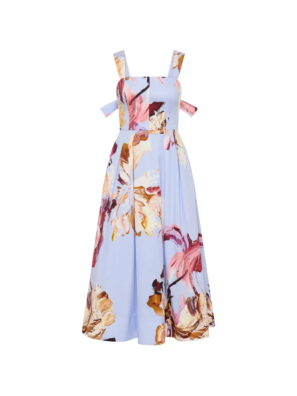 Fleur De Lis Floral-Print Midi Dress by Rebecca Vallance