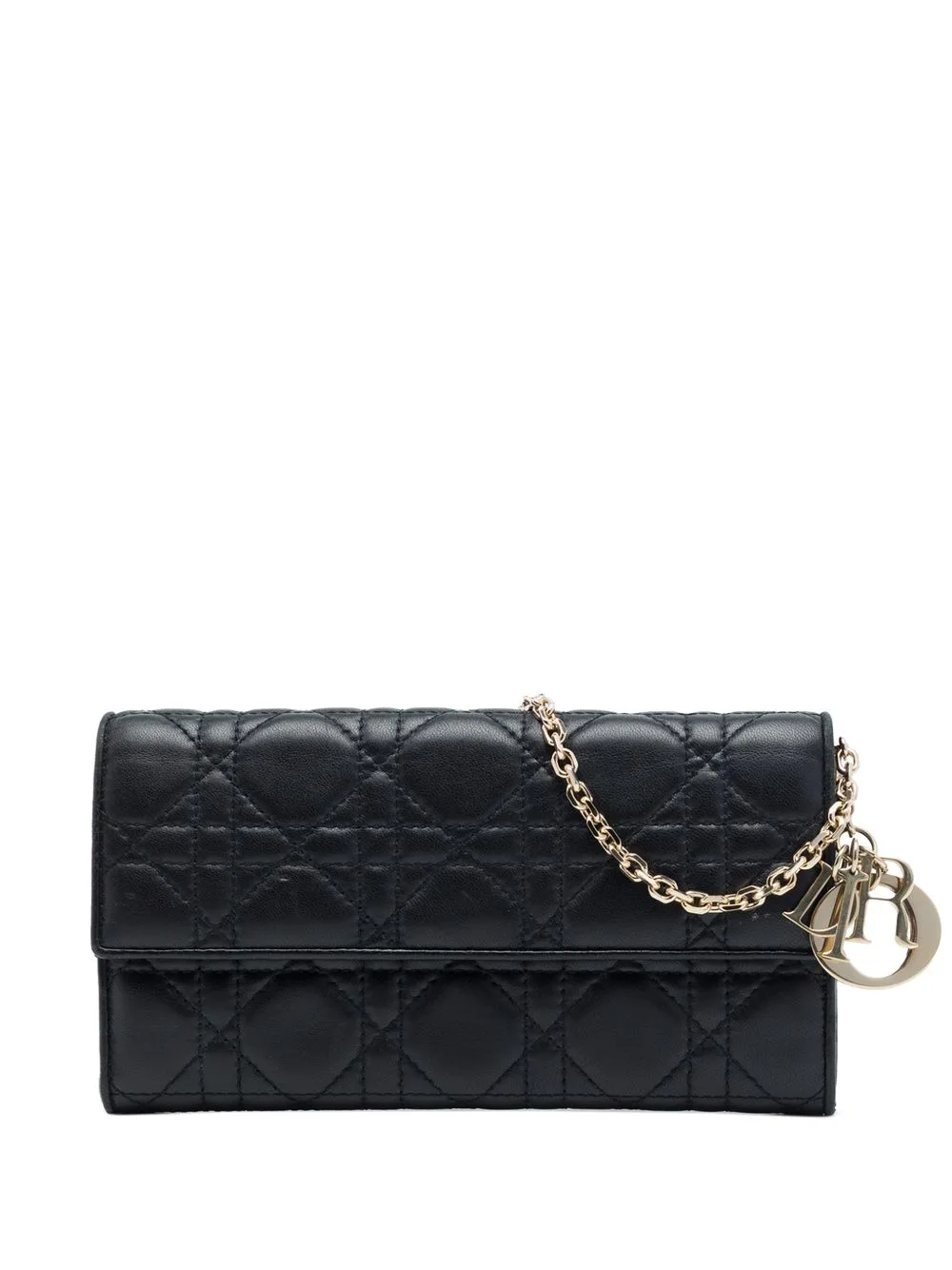 2015 Lambskin Cannage Lady Dior Wallet on Chain Handbag by Christian Dior Pre-Owned