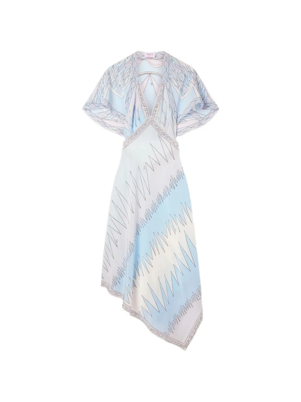 Drago and Dune Print Crêpe De Chine Dress by PUCCI
