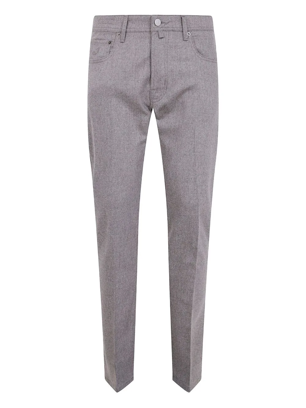Embroidered-Pocket Wool Trousers by Jacob Cohën