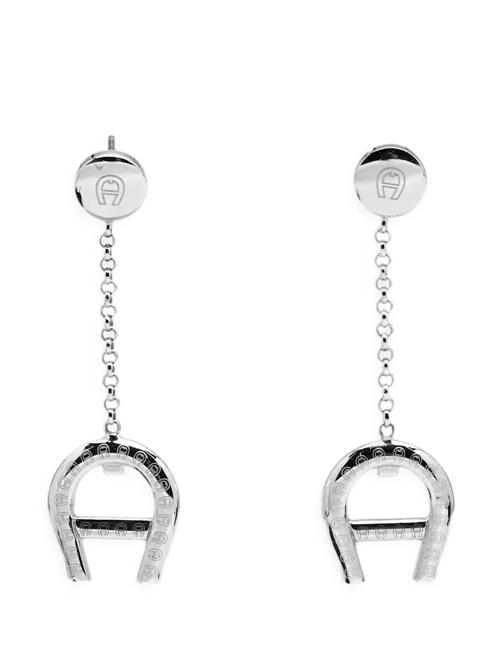 Logo Drop Earrings by Aigner Vintage