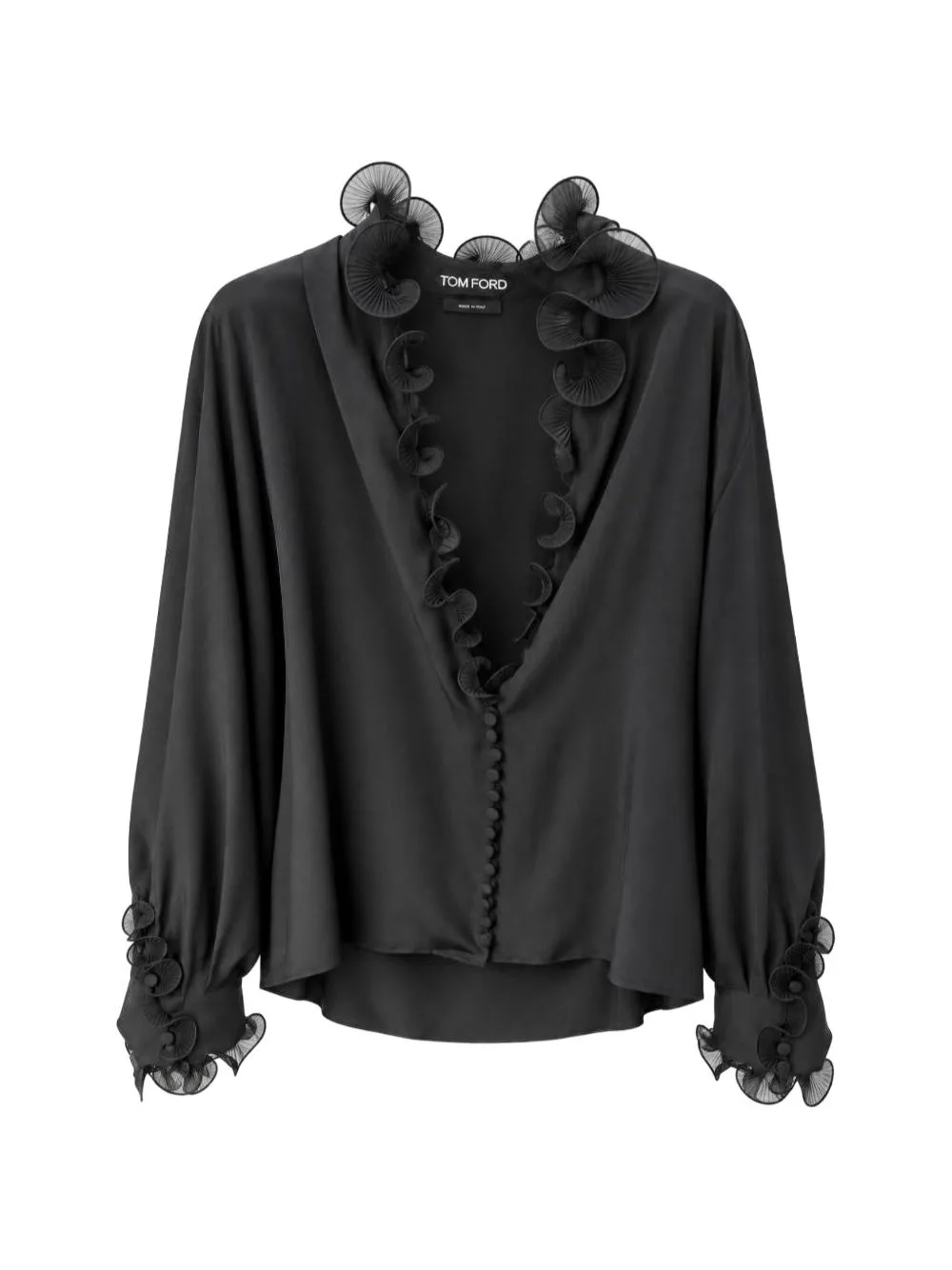 Ruffle-Trimmed Silk Blouse by TOM FORD
