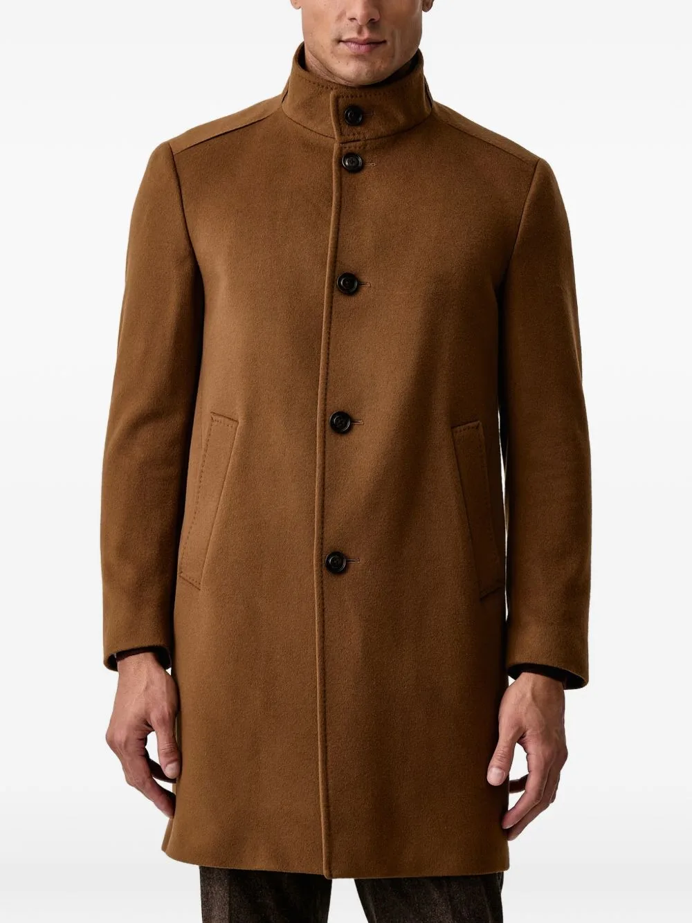 High-Neck Single-Breasted Coat by Joop!