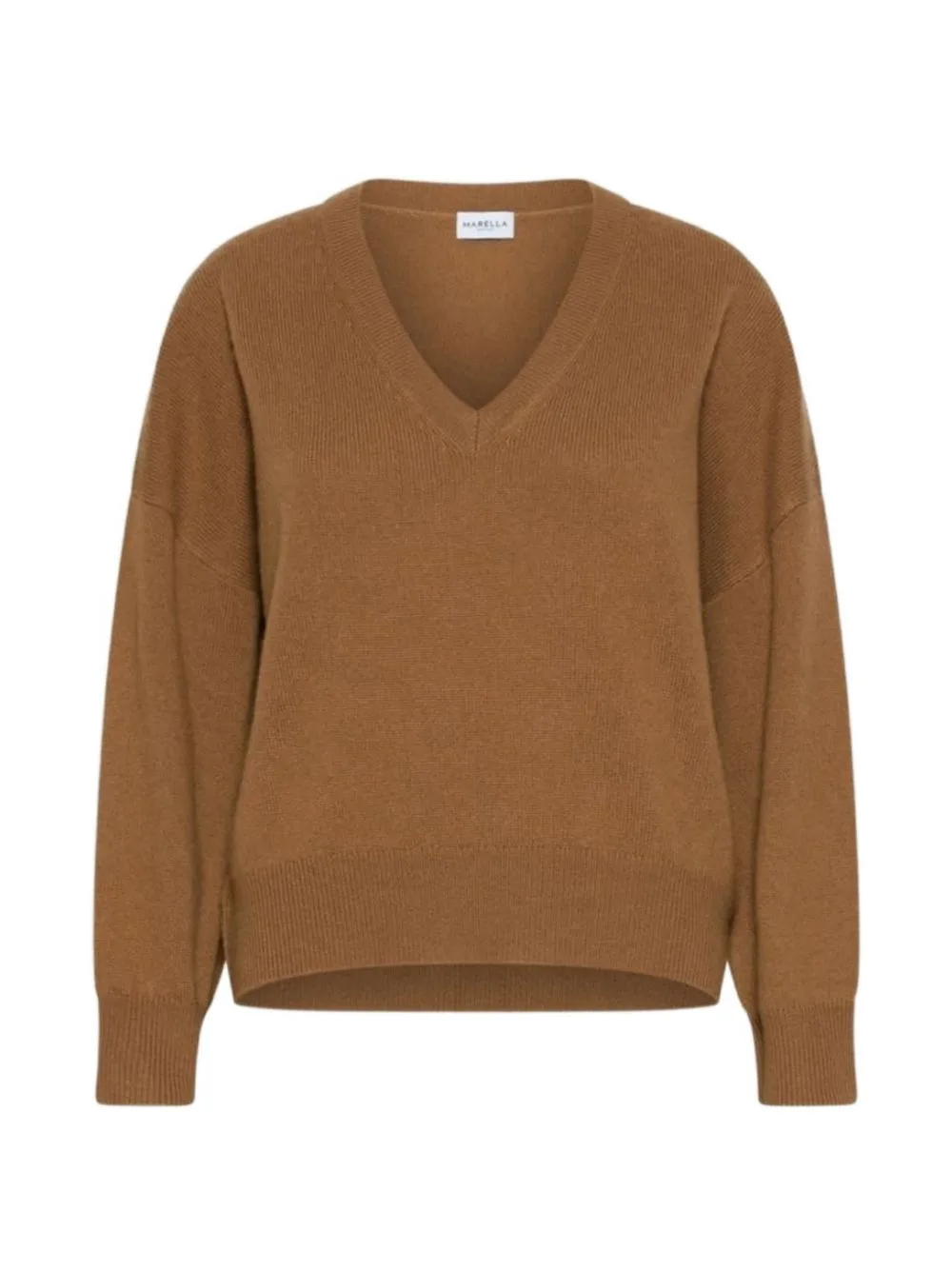 V-Neck Drop-Shoulder Sweater by Marella