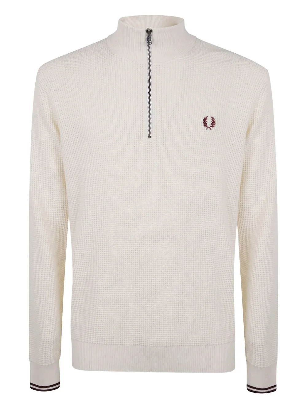Half-Zip Waffle Sweater by Fred Perry