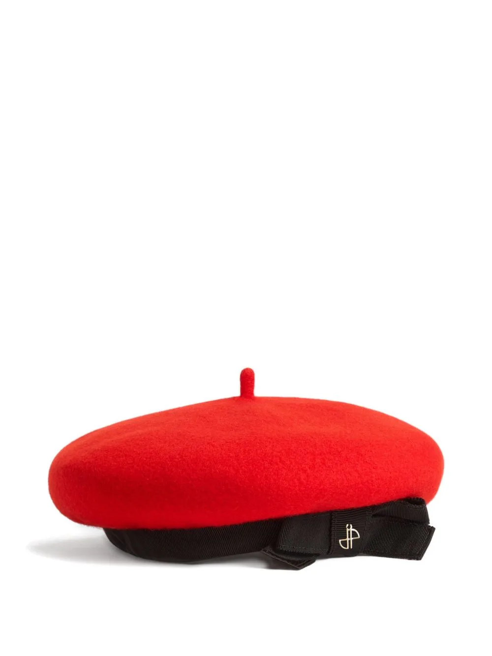 Grosgrain-Bow Wool Beret by Patou