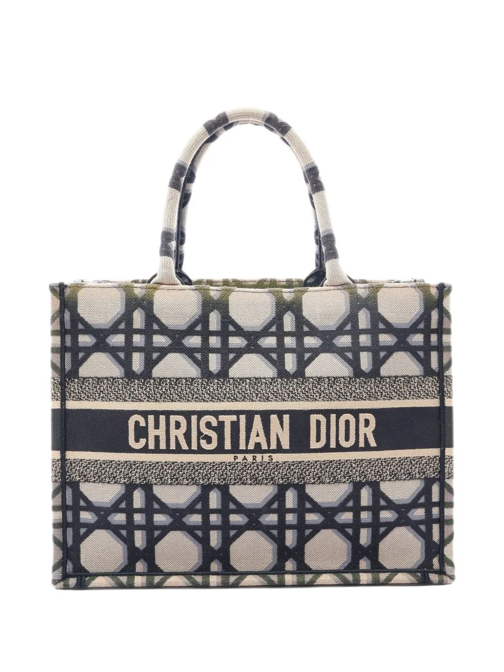 2000s Medium Book Tote Canvas Tote Bag by Christian Dior Pre-Owned