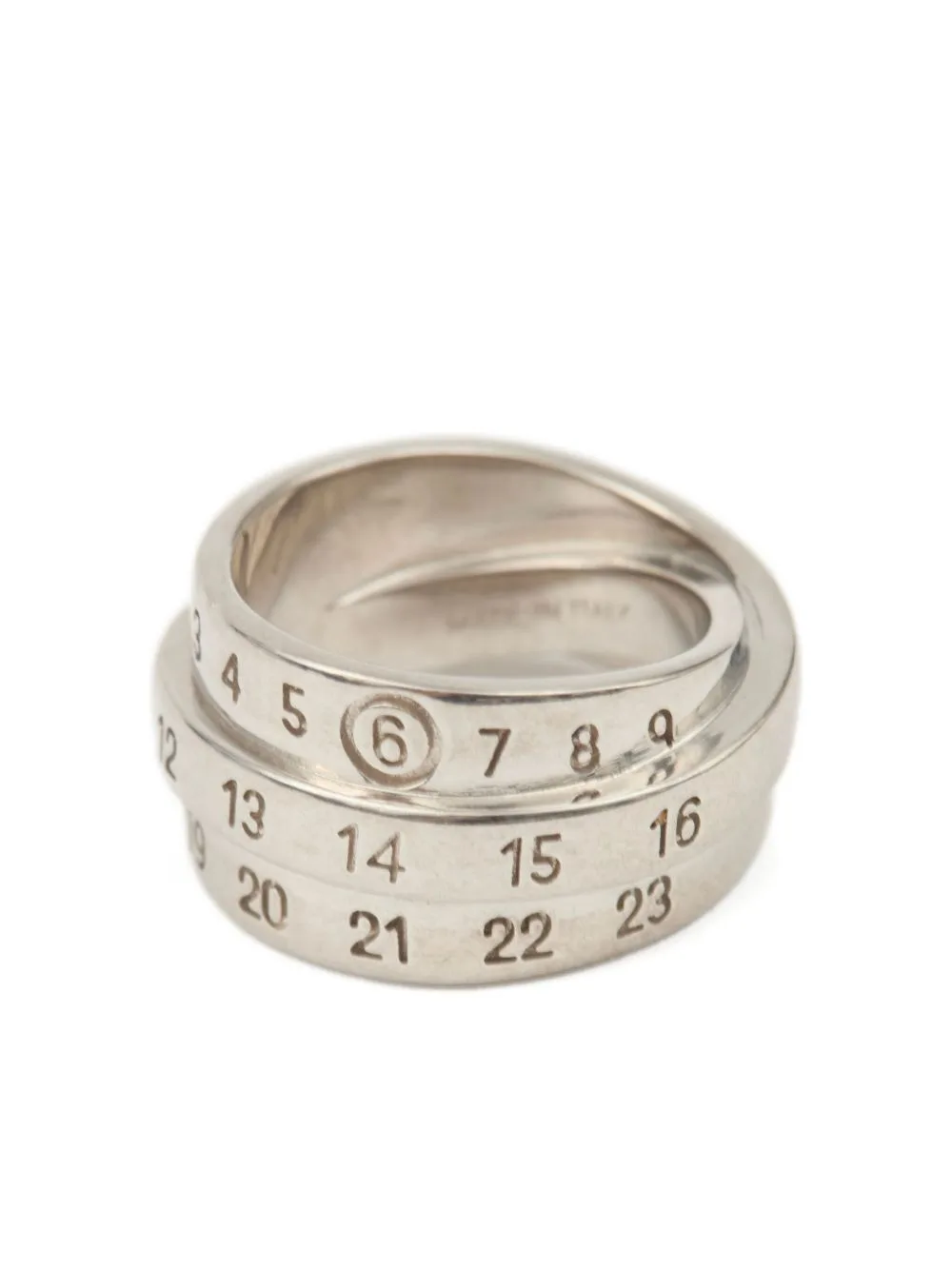 Triple Logo Ring by MM6 Maison Margiela