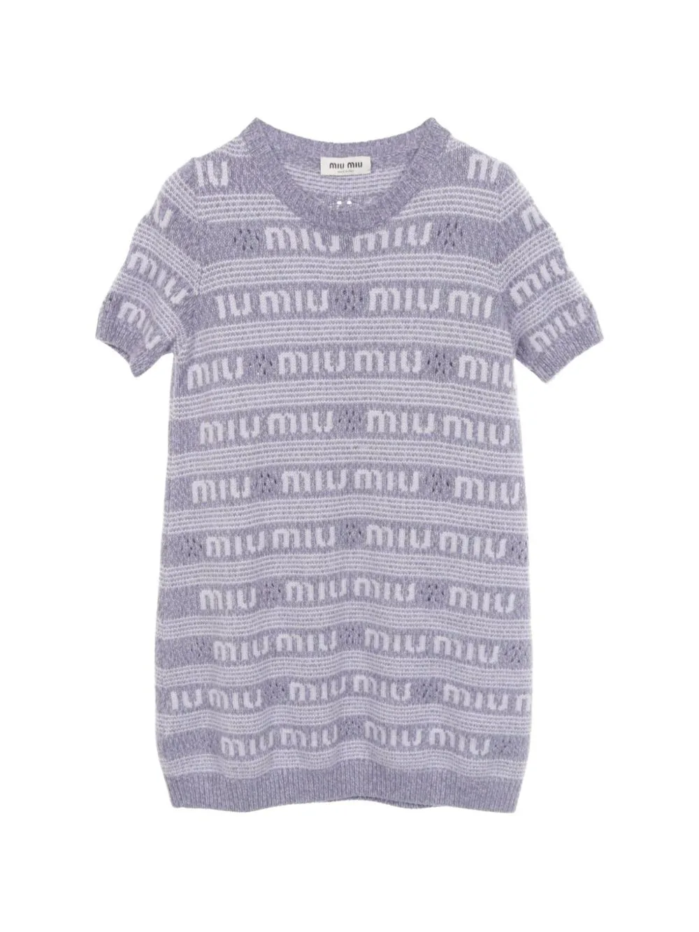 2010s Logo Knit Mini Dress by Miu Miu Pre-Owned