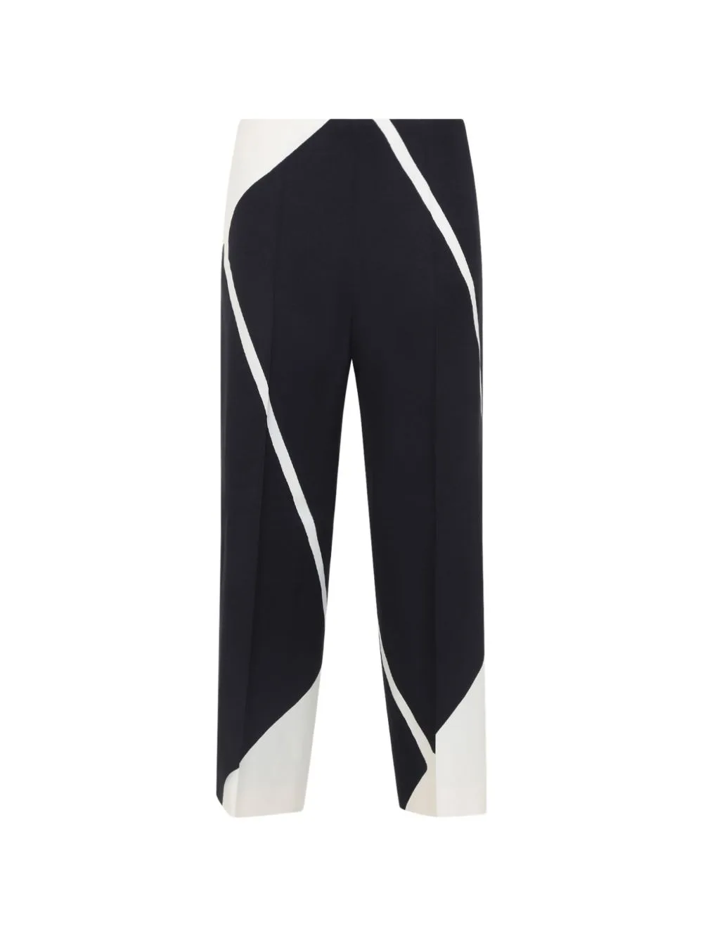 Colour-Block Twill Trousers by Alberta Ferretti