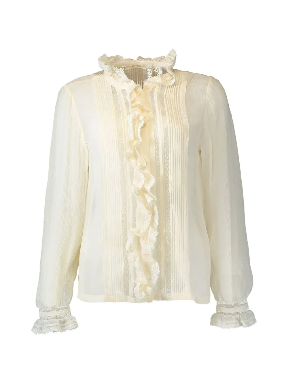Magdeleine Ruffled Silk Blouse by DÔEN