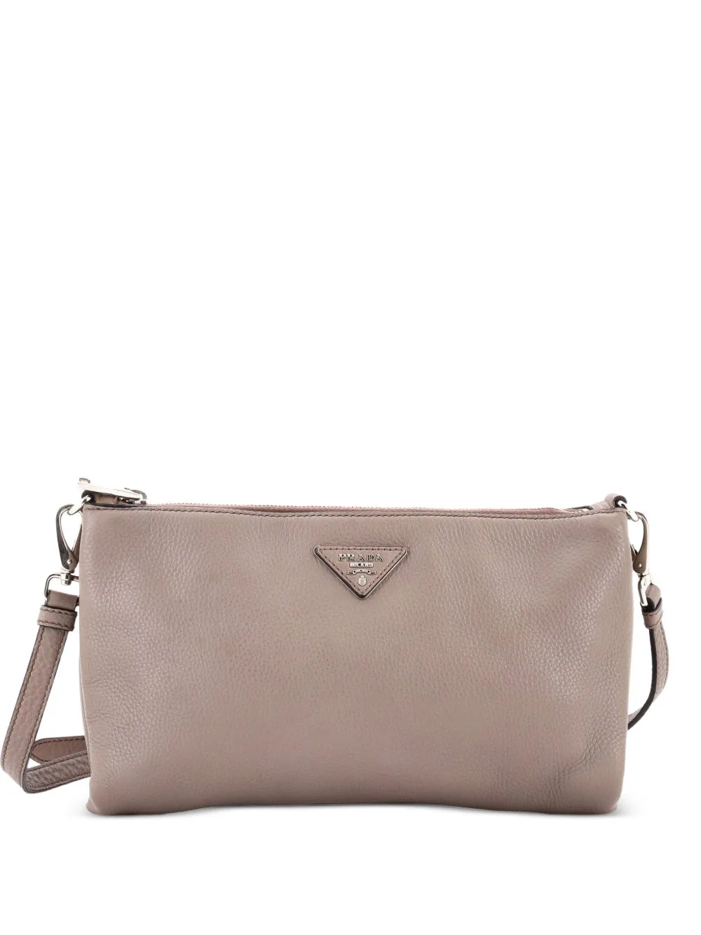 Flat Zip Vitello Daino Mini Crossbody Bag by Prada Pre-Owned
