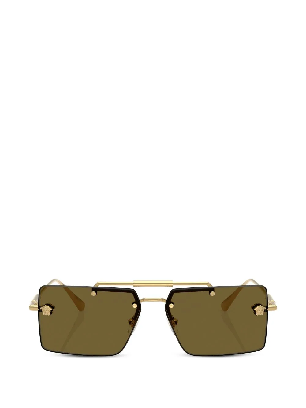 Medusa-Head Rectangle-Frame Sunglasses by Versace Eyewear