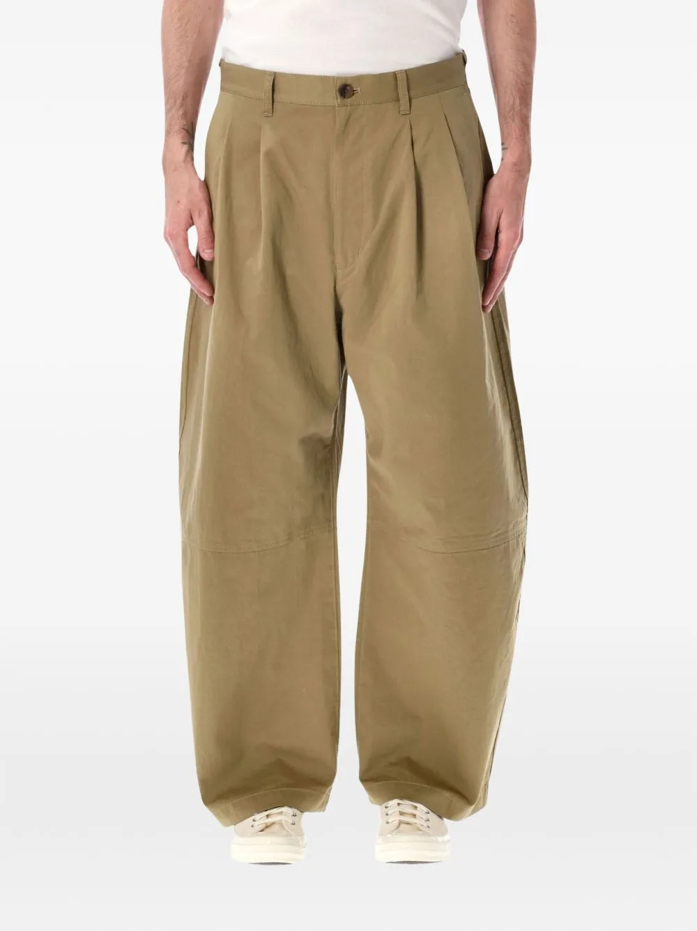 Pleated Panelled Trousers
