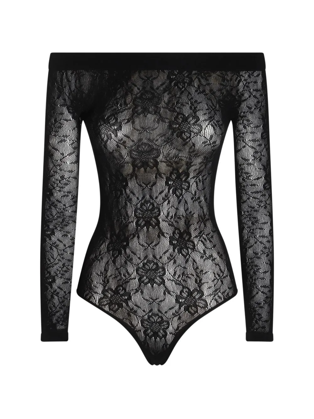 Off-The-Shoulder Lace Bodysuit by Saint Laurent