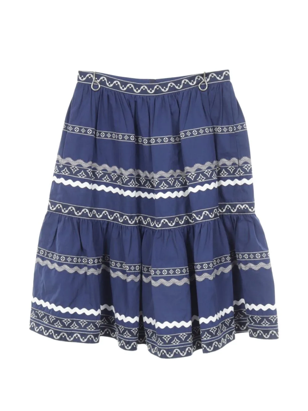 2020s Monogram-Print Tiered Mini Skirt by Louis Vuitton Pre-Owned