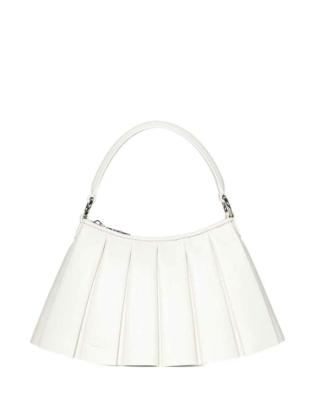 Lenglen Pleated Leather Shoulder Bag by Lacoste