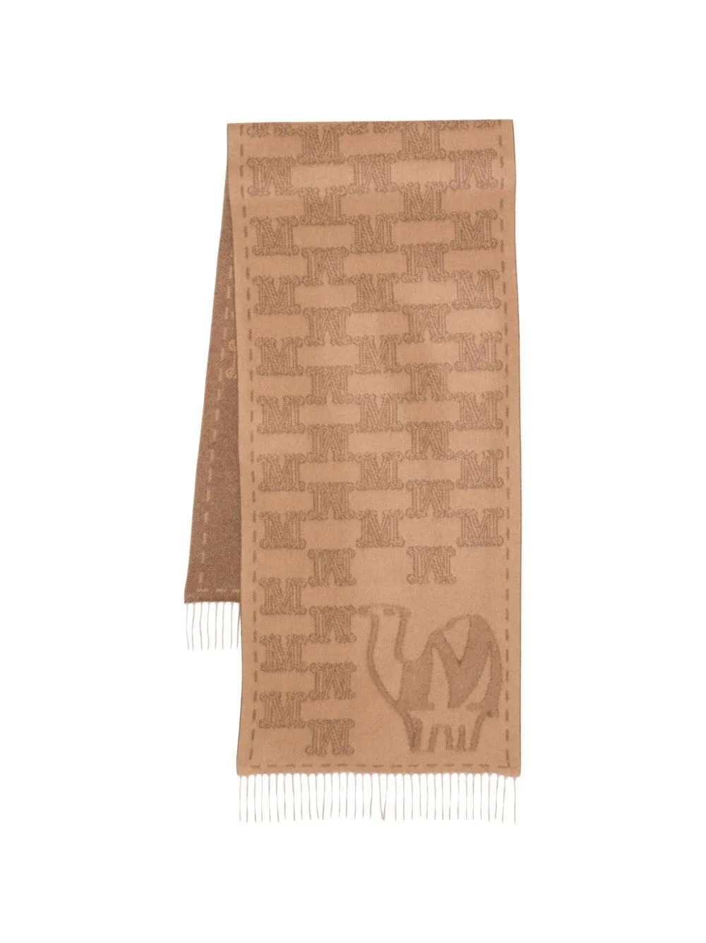 Monogram-Jacquard Fringed Scarf by Max Mara
