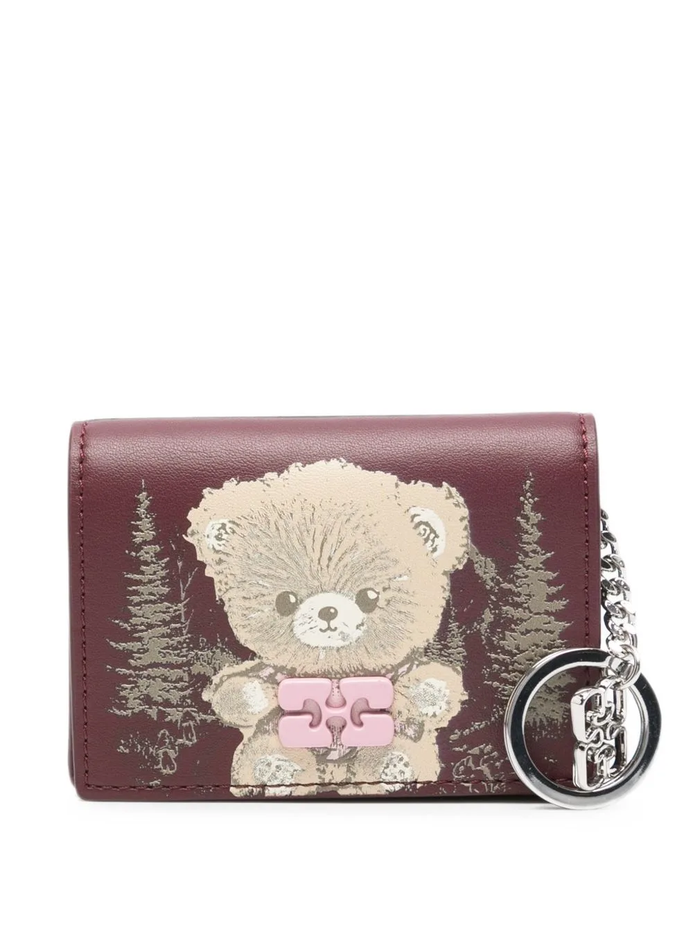 Bou Teddy Printed Card Holder by GANNI