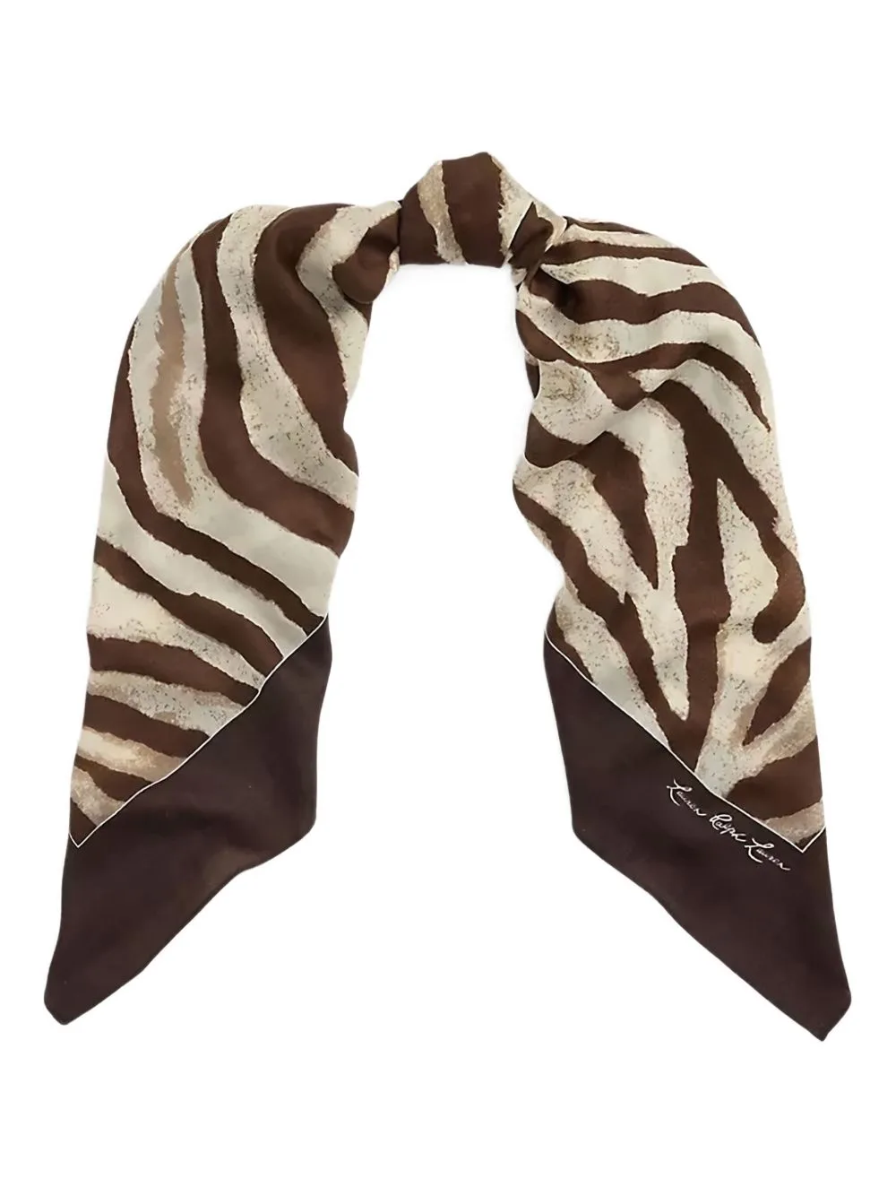 Zebra-Print Wool-Silk Blend Scarf by Lauren Ralph Lauren