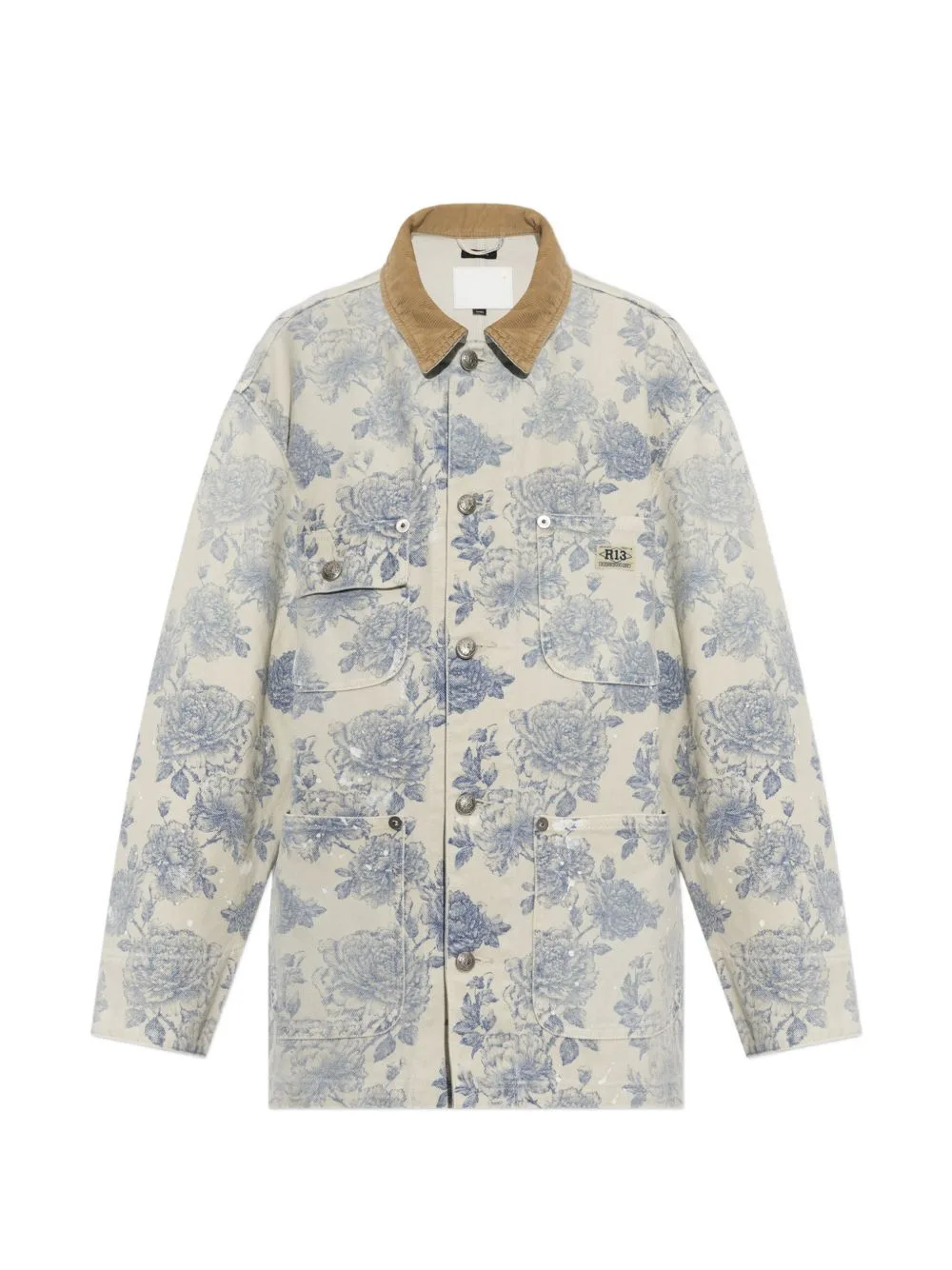 Floral-Print Denim Jacket by R13