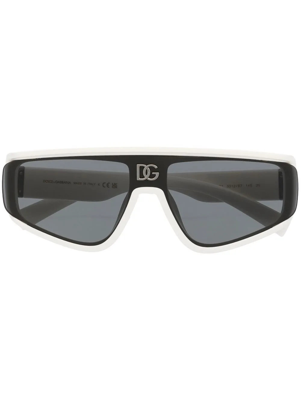 Logo-Plaque Geometric-Frame Sunglasses by Dolce & Gabbana Eyewear