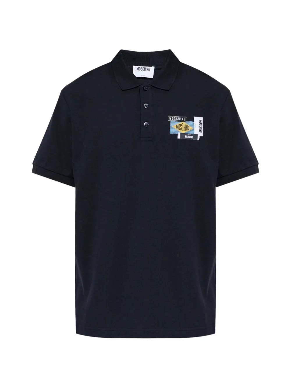 Logo-Patch Polo Shirt by Moschino